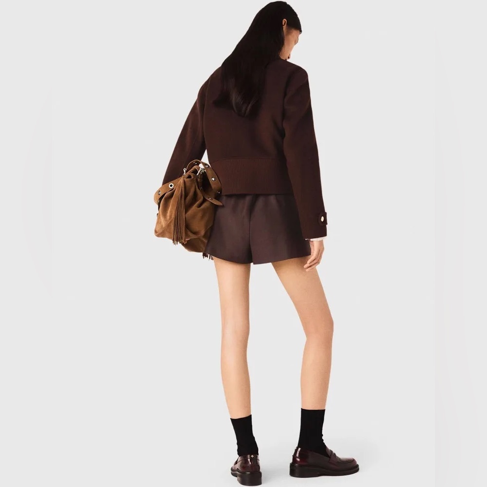 Maje Short cropped coat - Picture 3 of 11